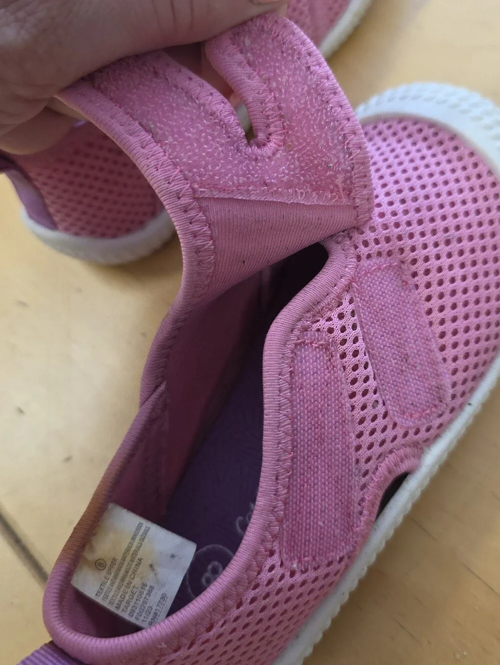 Kids Pink Mesh Slip-On Water Shoes